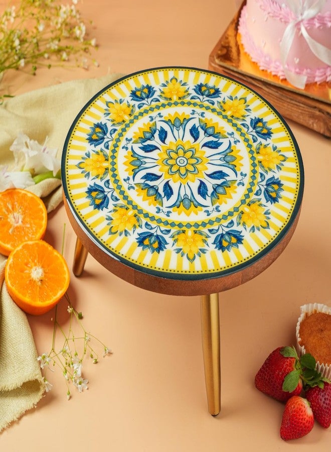 RITUALISTIC Mandala Collapsible Cake Stand with Metal Legs | Elegant Cake Display for Decoration & Cutting | Round Dessert Tray for Cakes, Events, Birthdays & Home Décor - Image 1